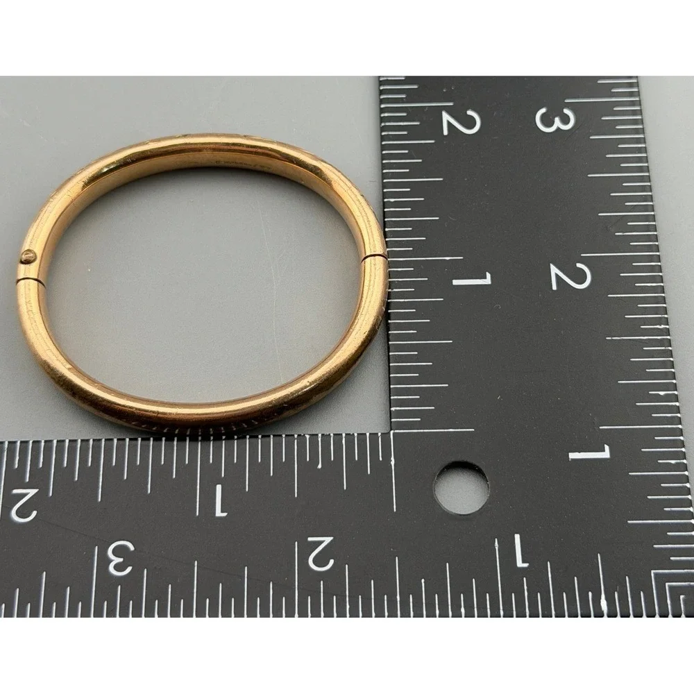 Vintage Gold Filled Bracelet Childs A & Z Engraved Bangle 1 5/8